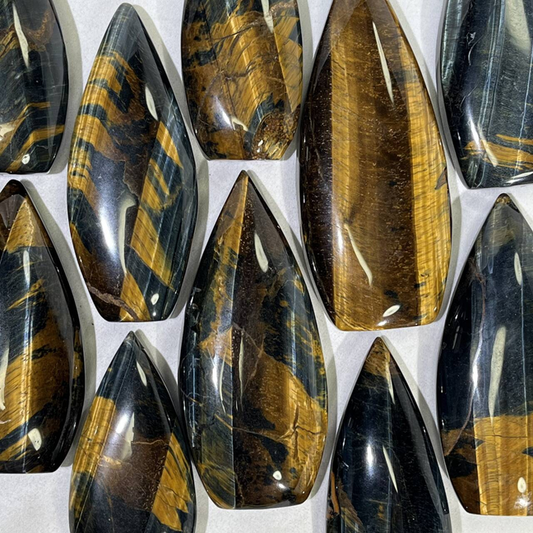 Yellow and Blue Tiger Eye Ornament
