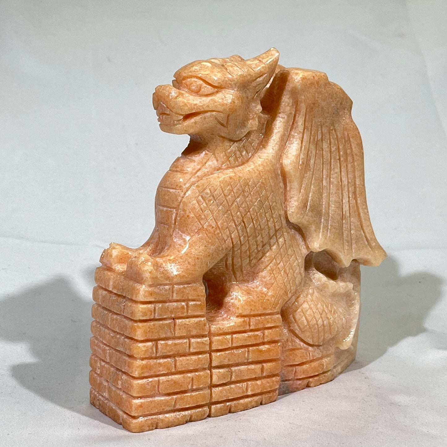 5.8'Sunstone Fly Dragon Carving