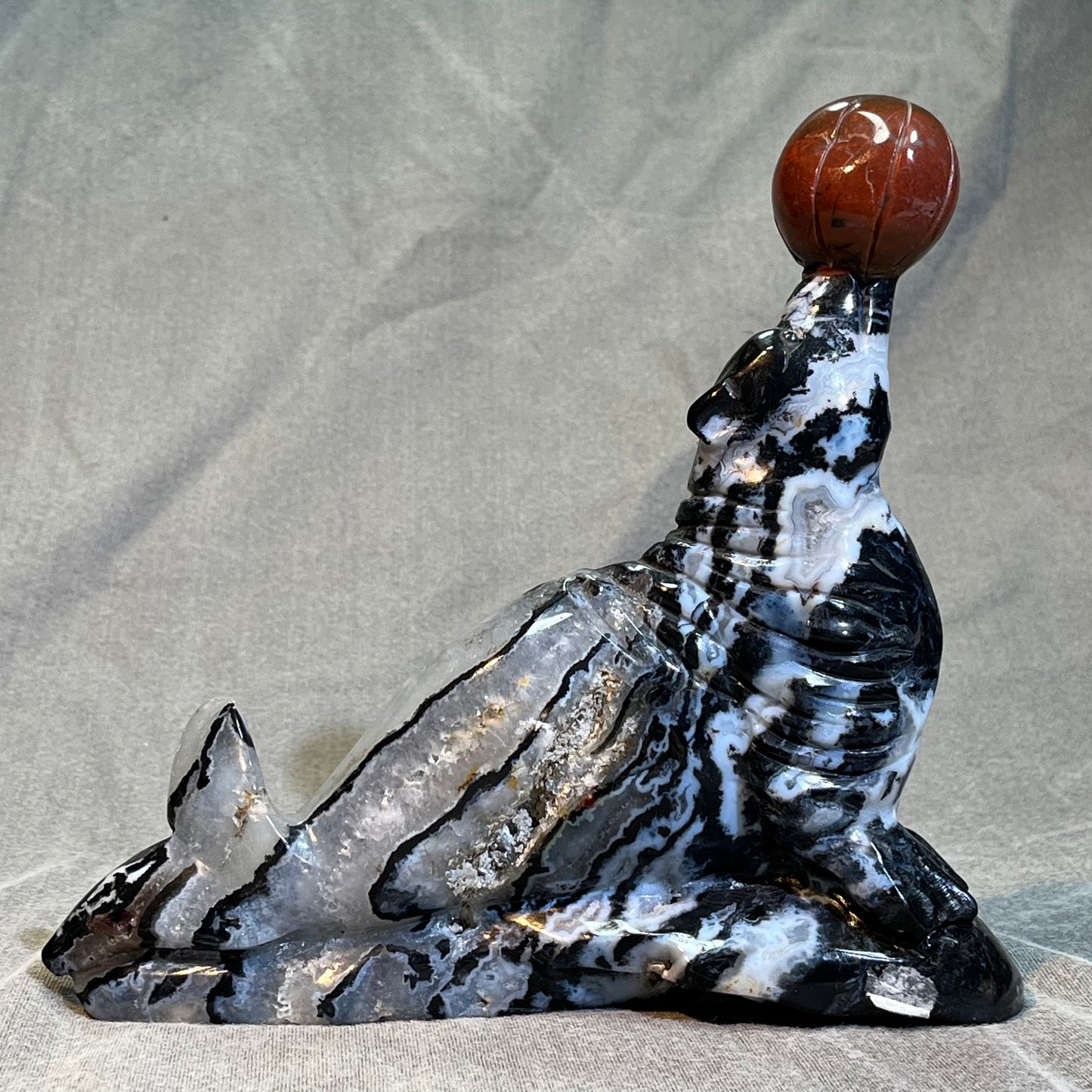 Ocean Jasper Seal Carving