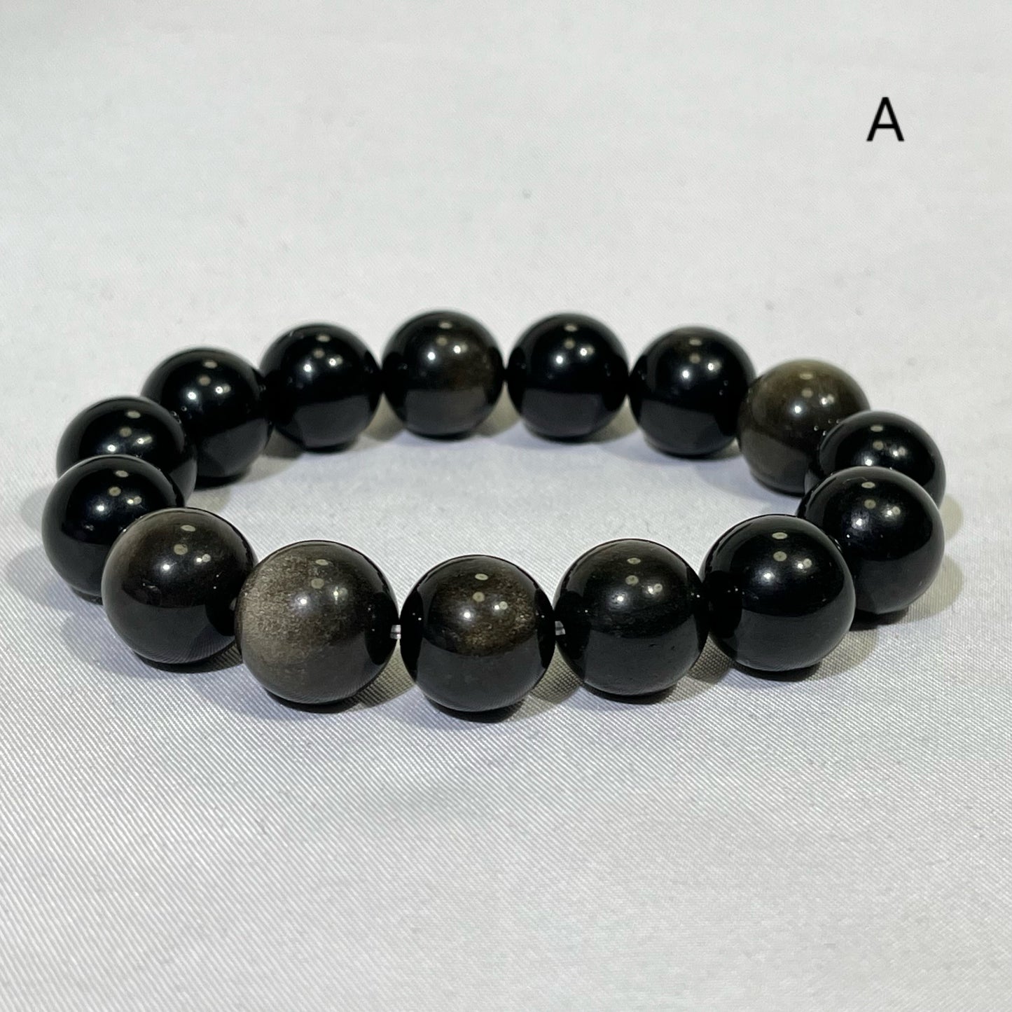 Differnet Size Gold Obsidian and Rainbow Obsidian Bracelet and Neckalce