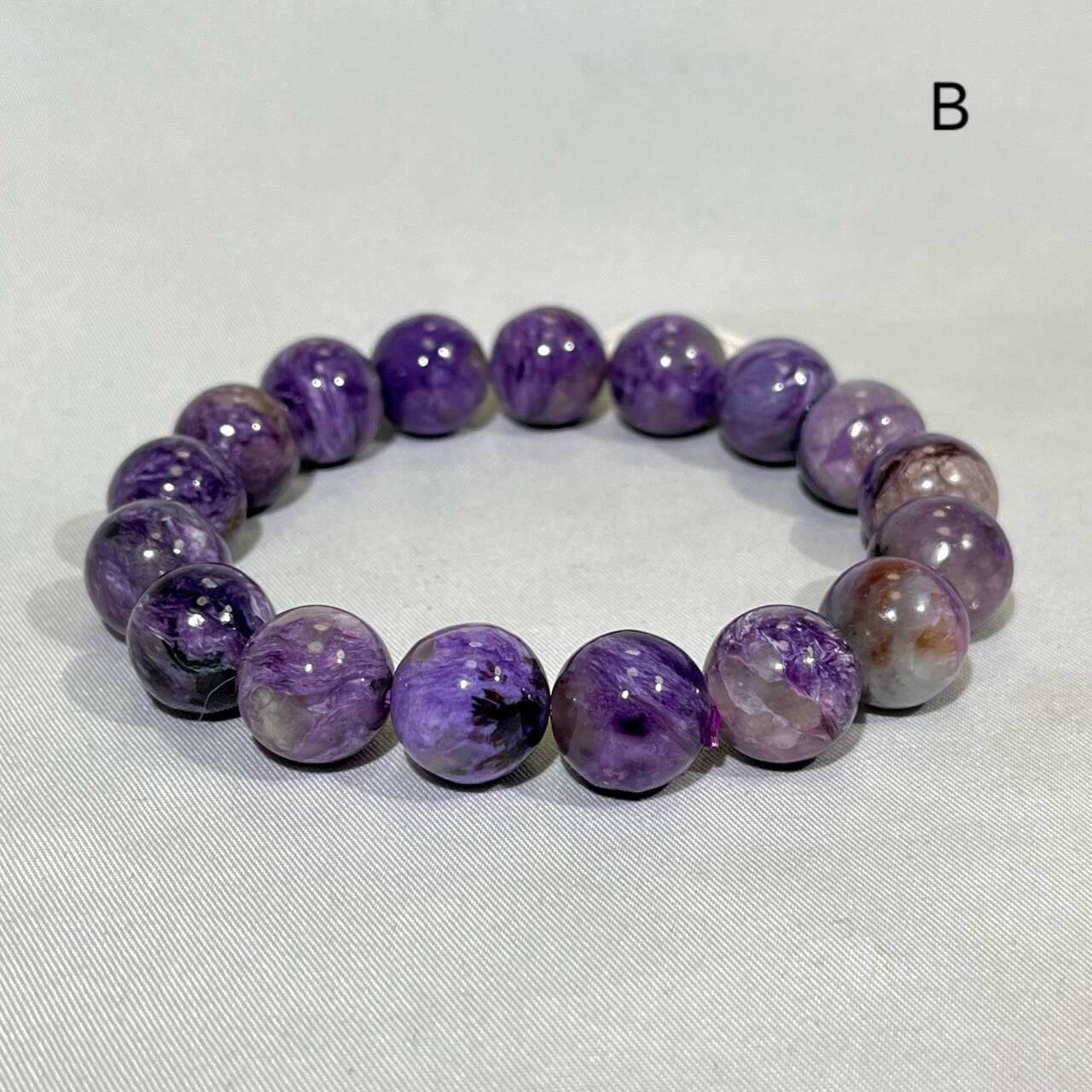 12-13mm Charoite Bracelet High Quality Crytstal