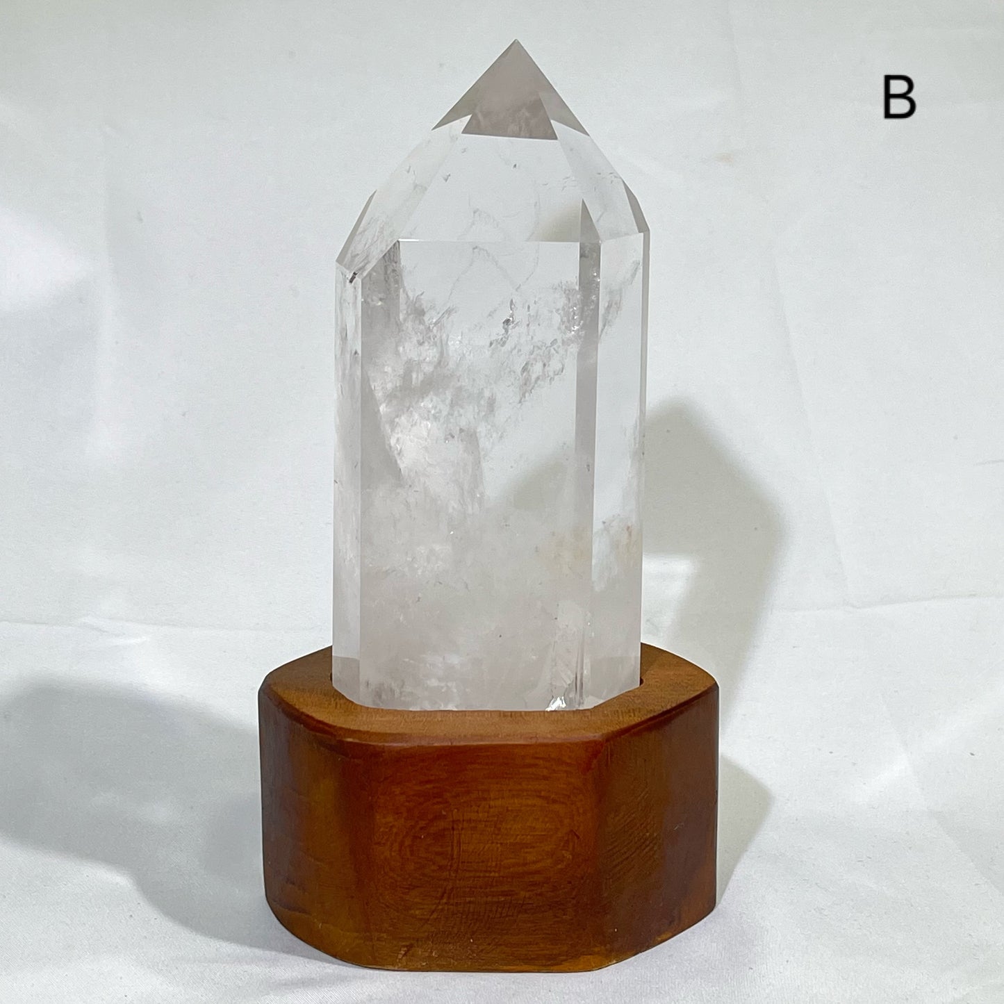 7-9' Clear Quartz Tower With Stand,Quartz Point