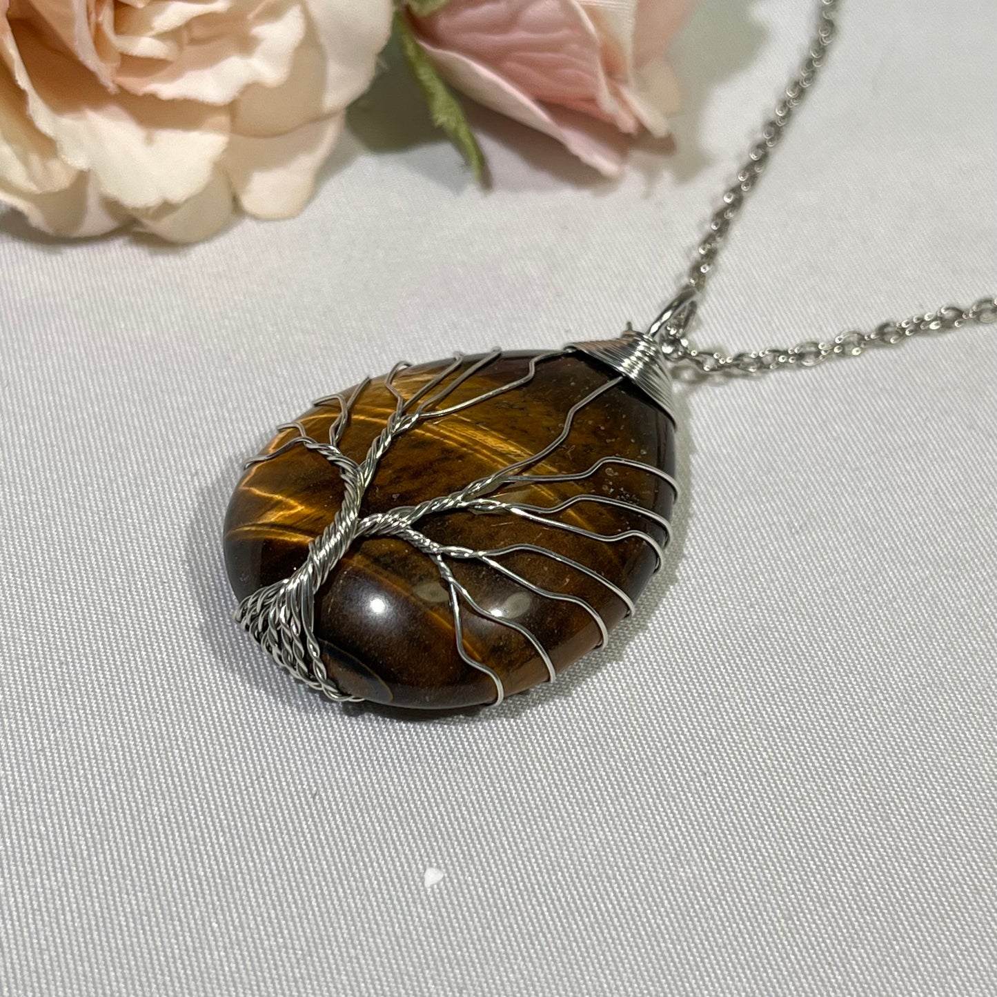 9 Types 1.9' Tear Drop Tree Of Life Necklace