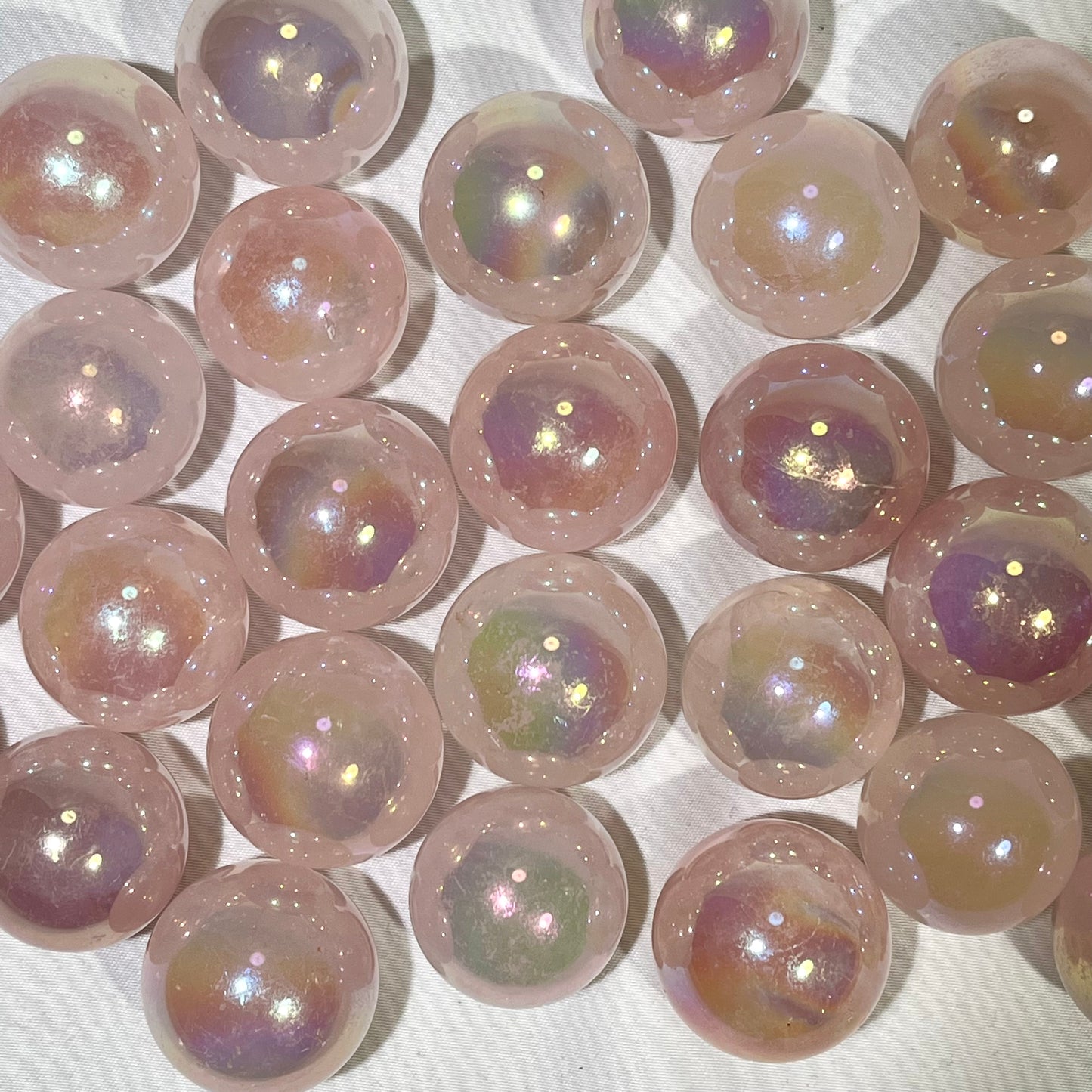 26-27mm Aura Rose Quartz Sphere Wholesale Sphere
