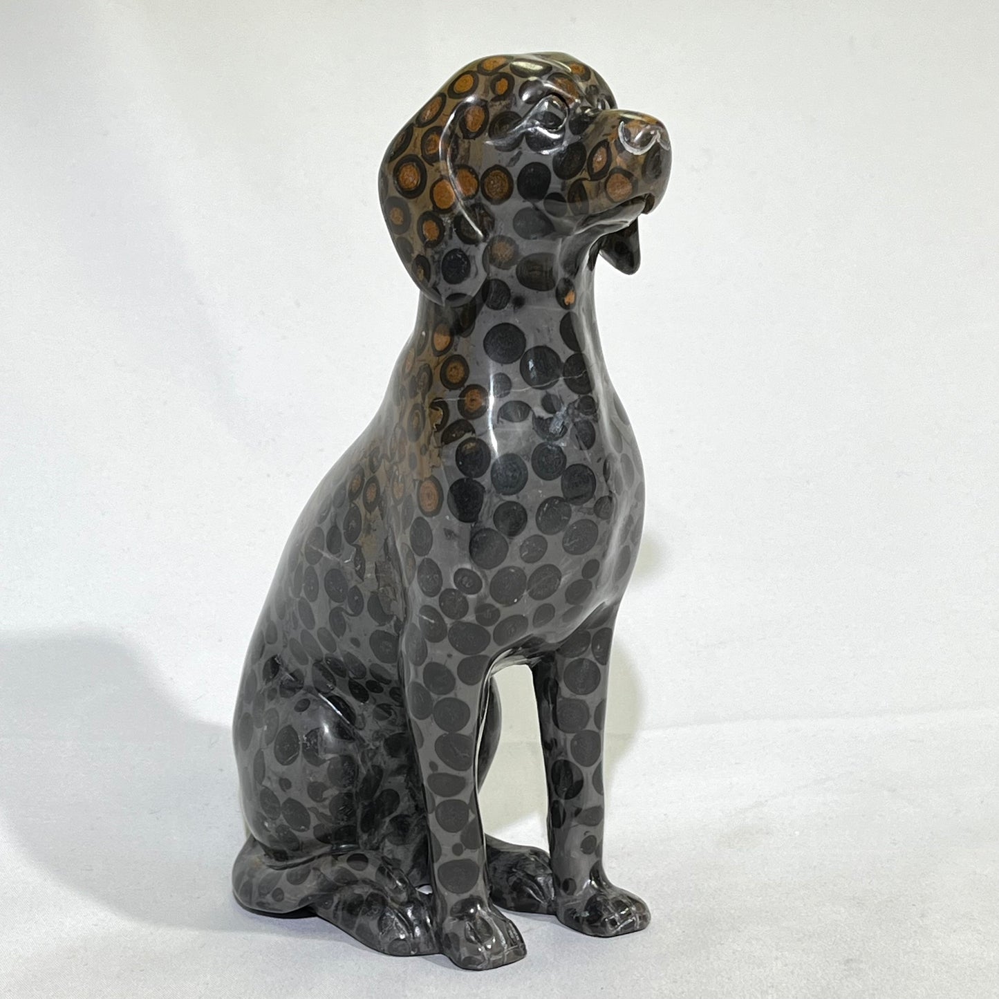7-7.5' Leopard Jasper Dog Carving