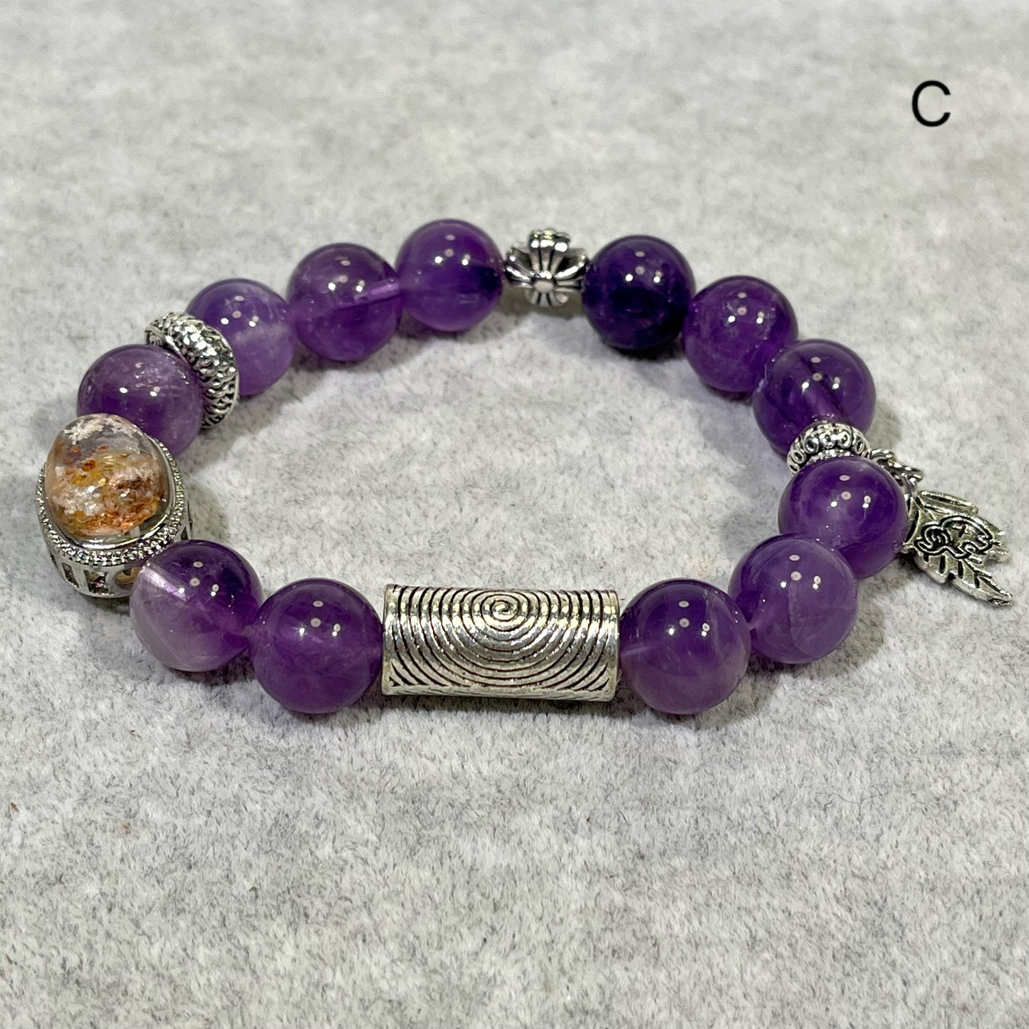 10-12mm Amethyst Design Style Bracelet