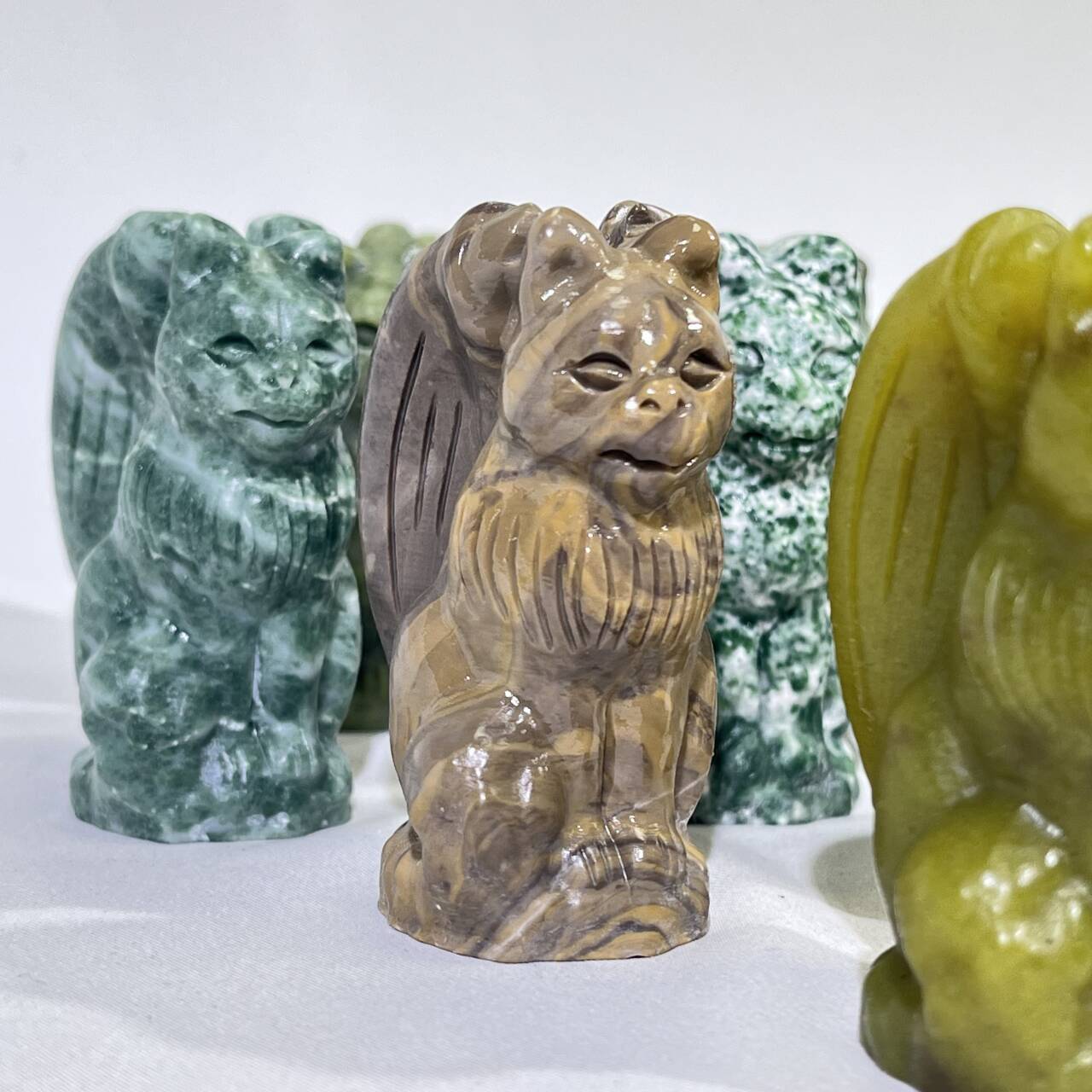 Differnet Material Angel Cat Carving