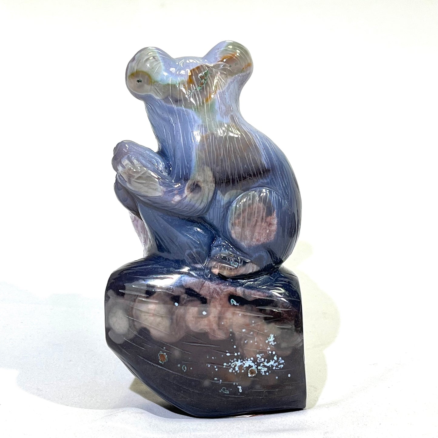 Amethyst Druzy Agate Mouse Carving