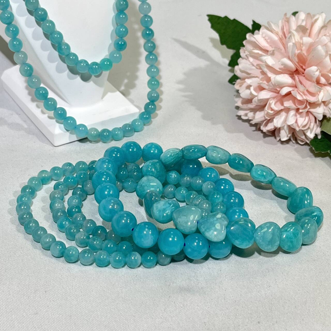 Amazonite High Quality 3-loop Bracelet,Necklace/Bead
