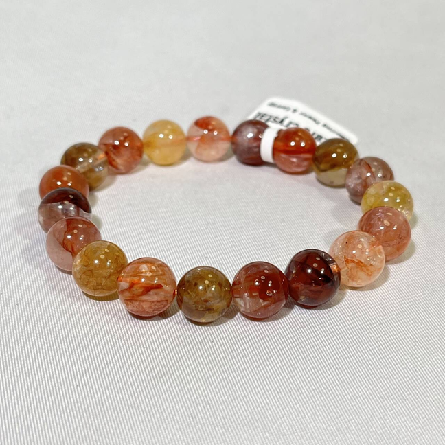 10-10.5mm Golden Healer and Fire Quartz Brecelet