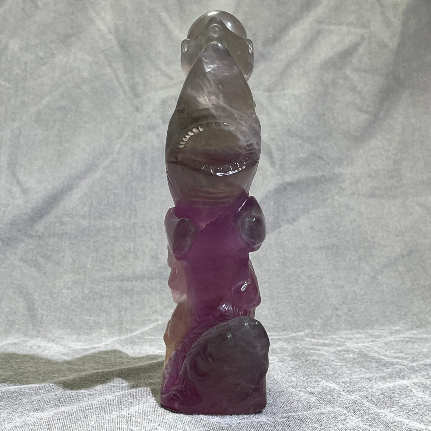 Fluorite Shark Carving