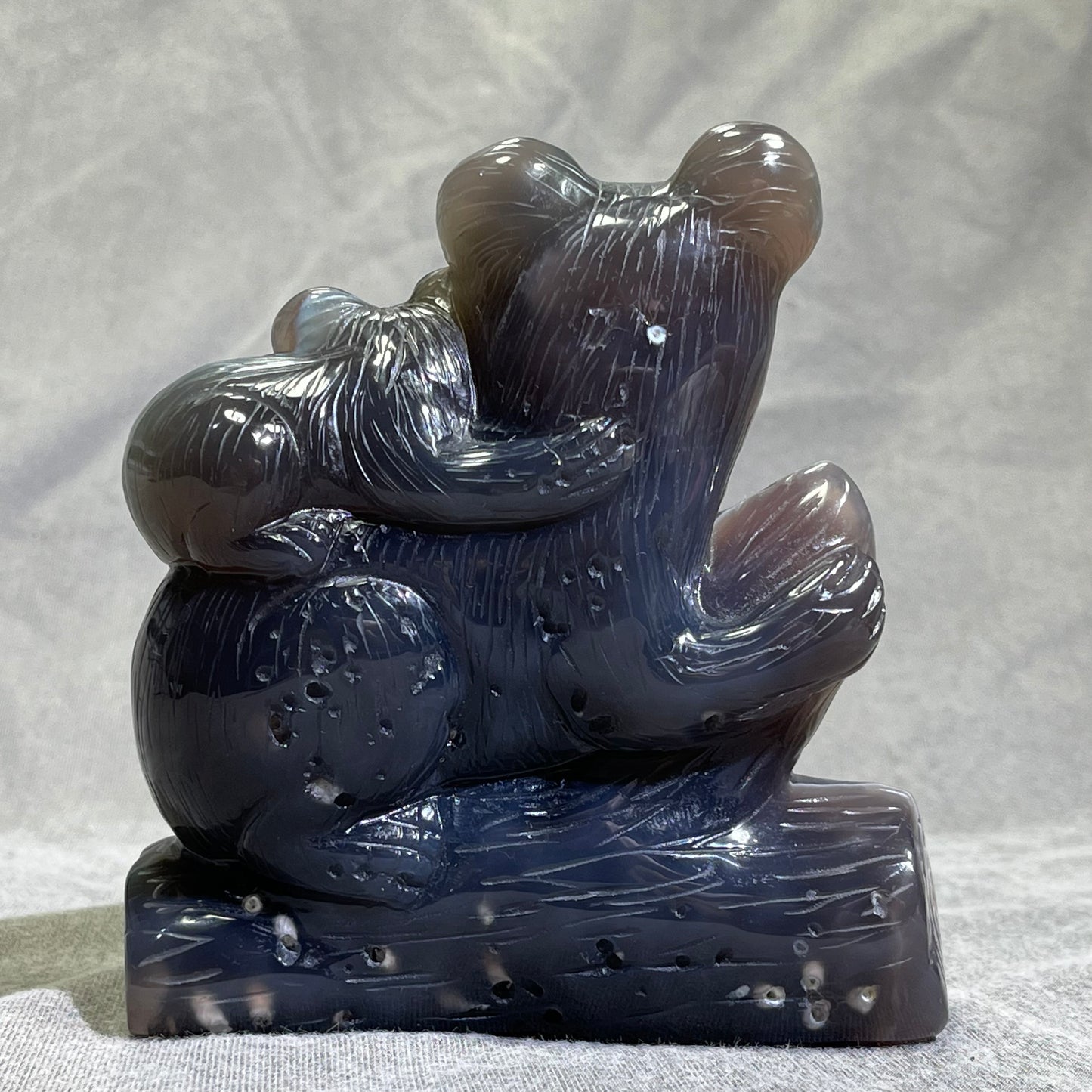 Druzy Amethyst Agate Koala Carving