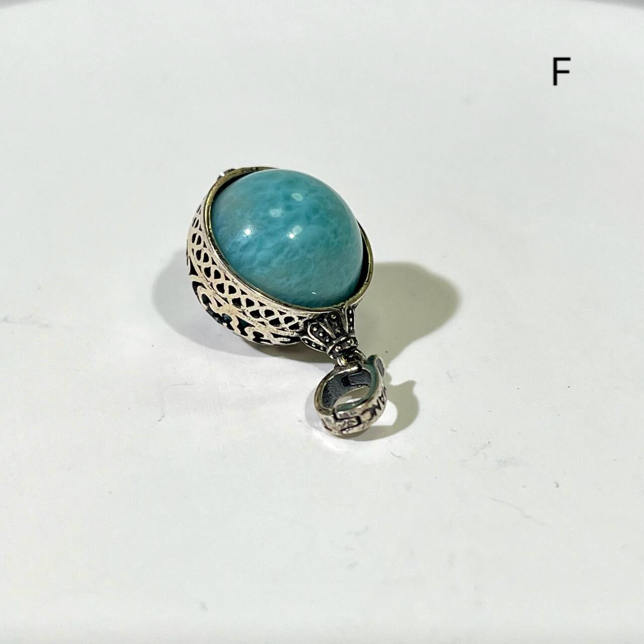 16-18mm Larimar Ball S925 Pendant