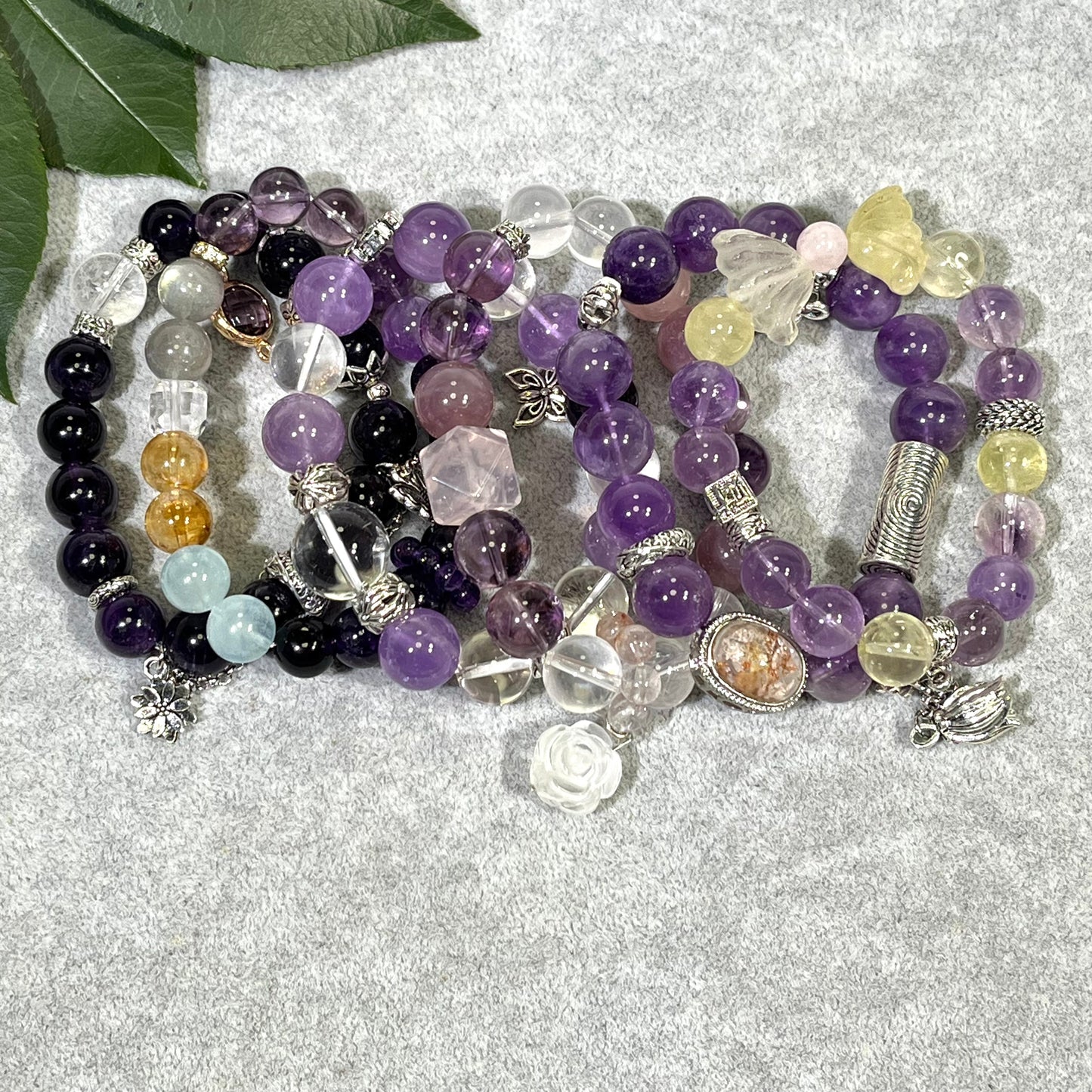 10-12mm Amethyst Design Style Bracelet