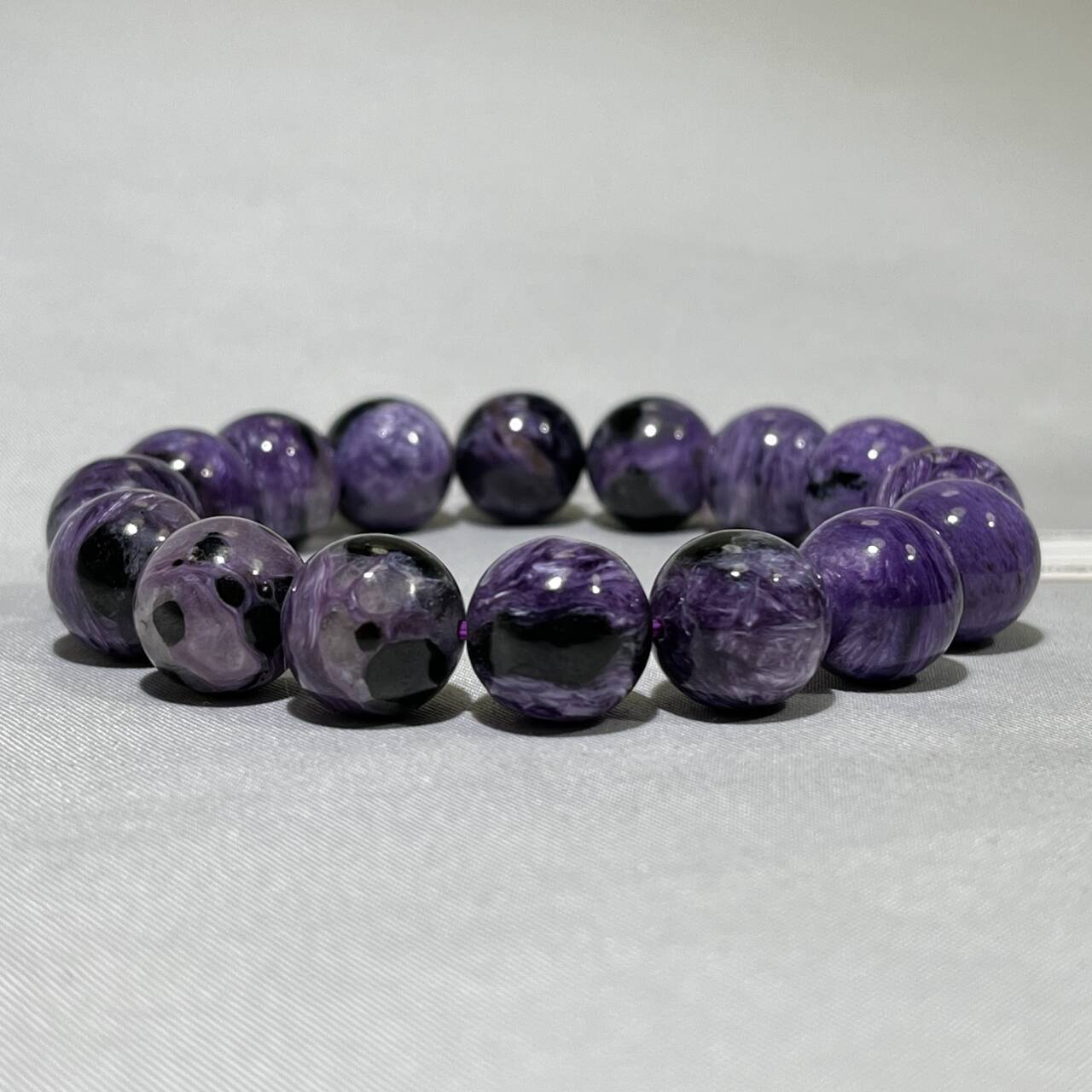 12-13mm Charoite Bracelet High Quality Crytstal