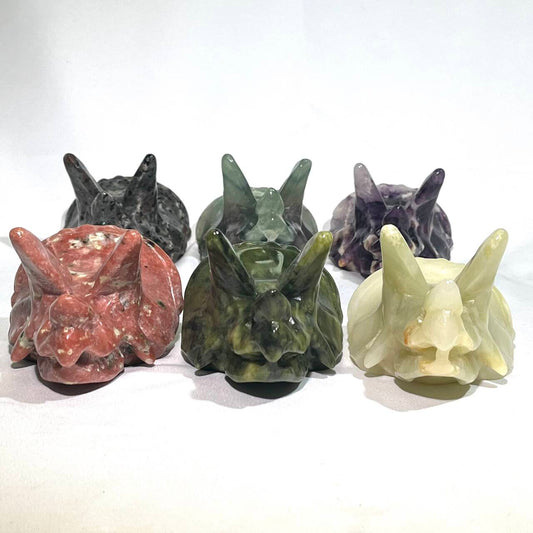 5 Types 4' Triceratops Head Carving,Crystal Wholesale