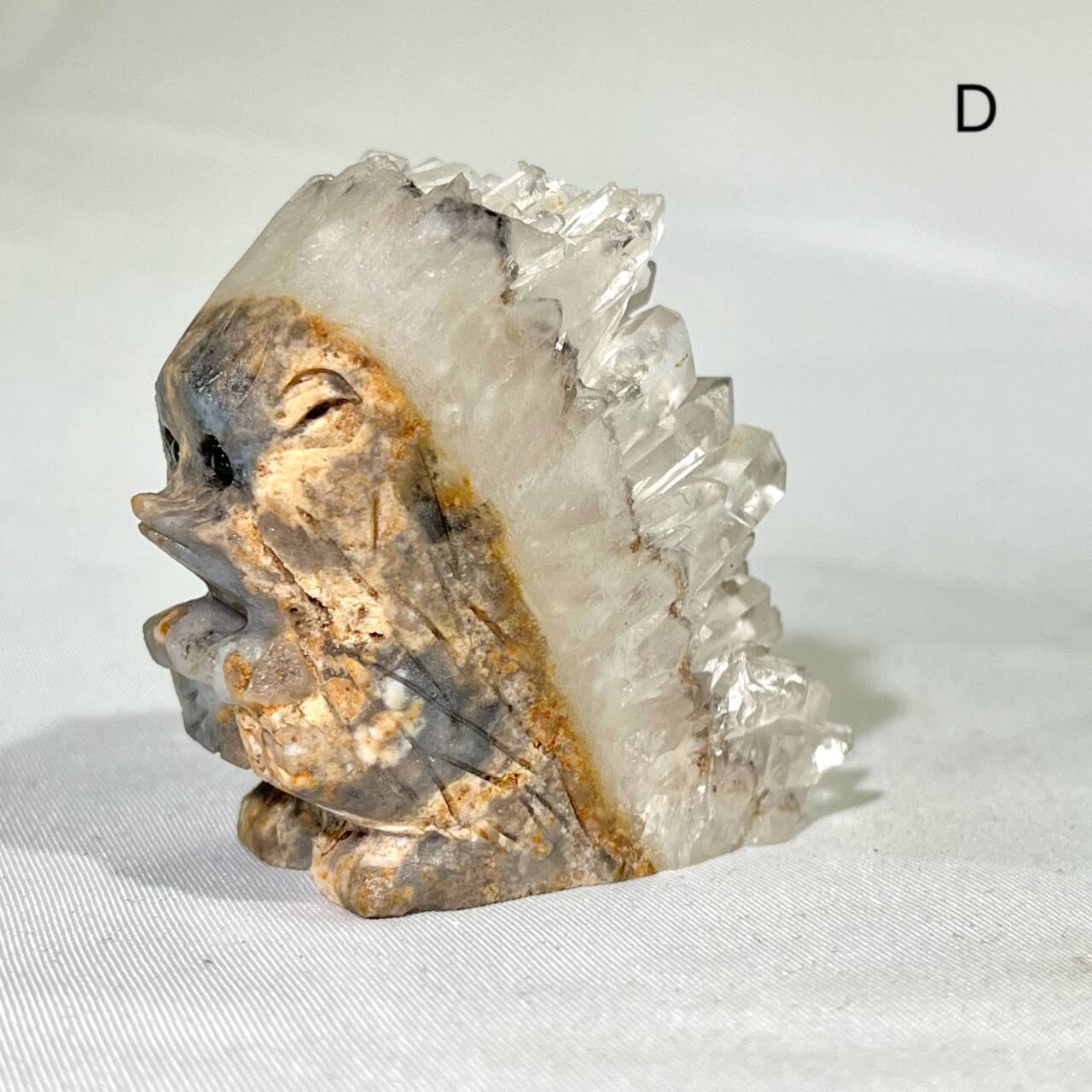 1-2' Quartz Cluster Hedgehog Carving