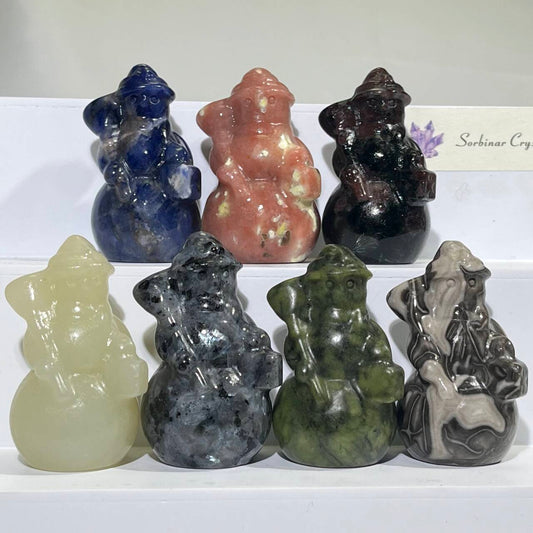 7 Types 2' Sonwman Carving Christmas Wholesale Crystal