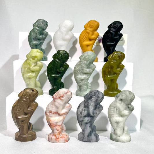 12 Types Lizard Carving,Crystal Wholesale