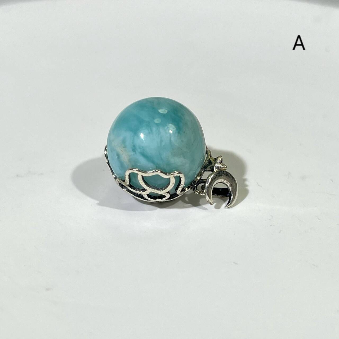 16-18mm Larimar Ball S925 Pendant