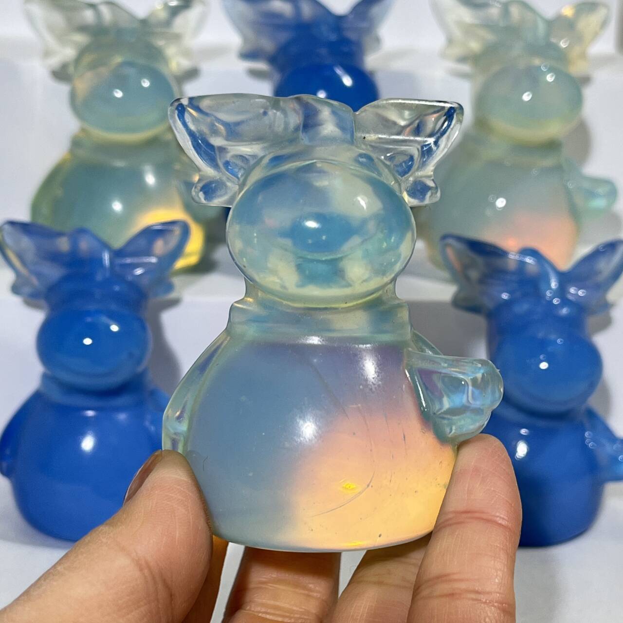 2.5’ Reindeer Opalite Carving Wholesale Crytstal