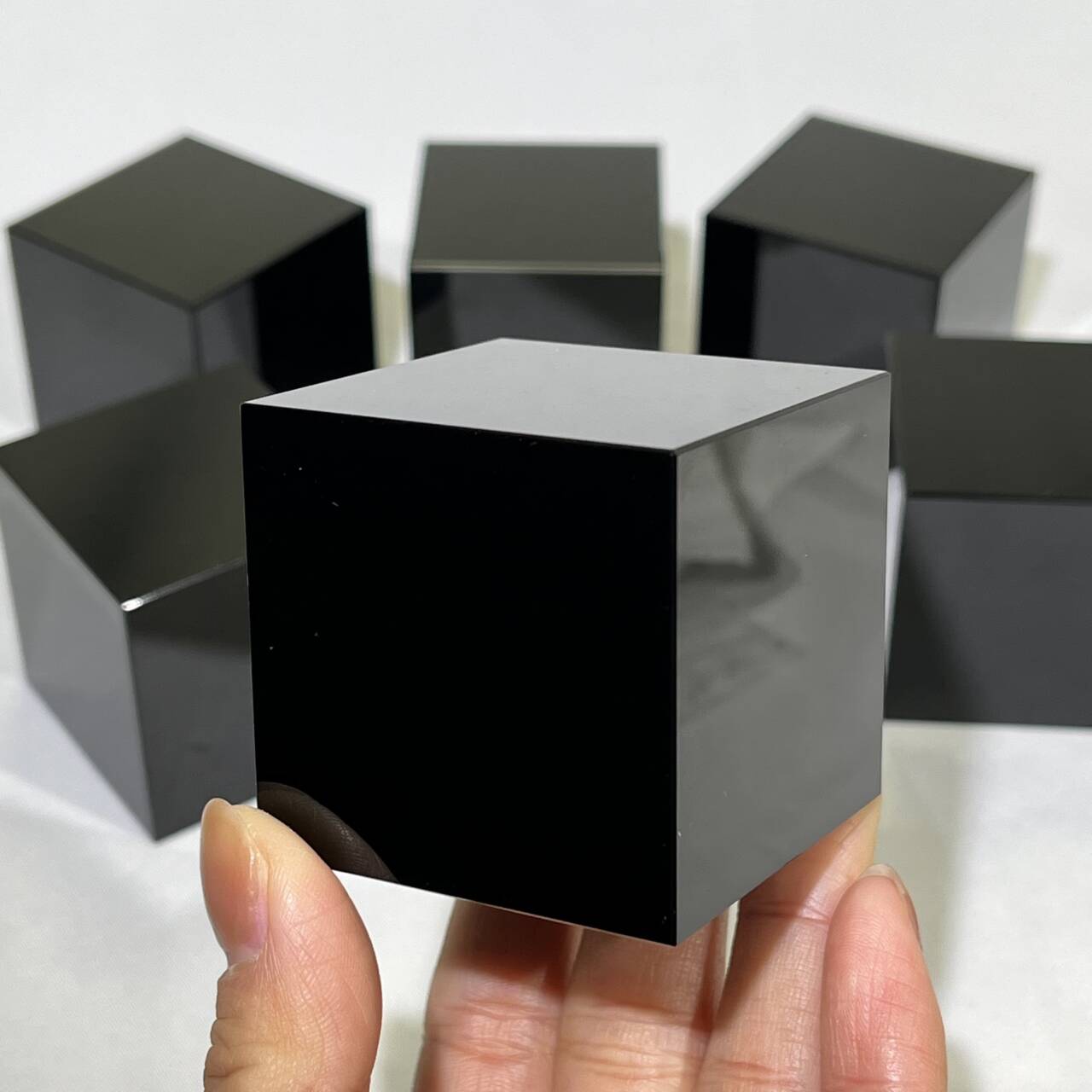 1.37' Black Obsidian Cube