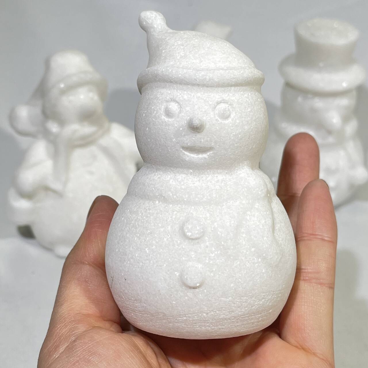 3-4‘ Han Bai Jade Snowman Carving