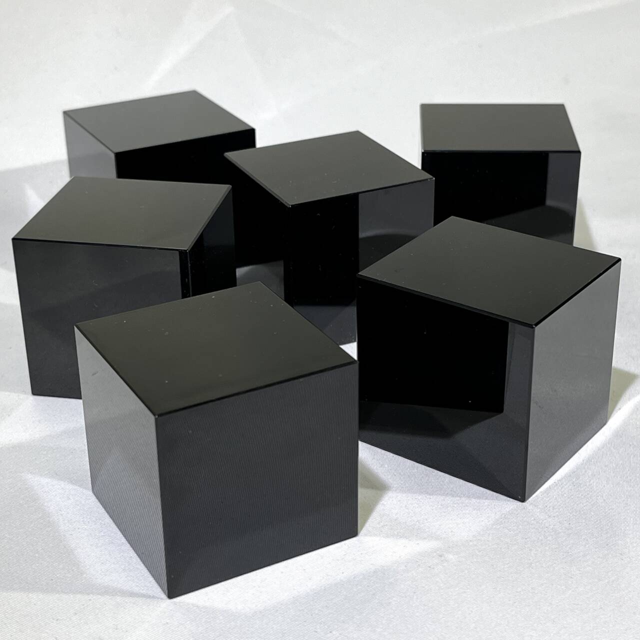 1.37' Black Obsidian Cube