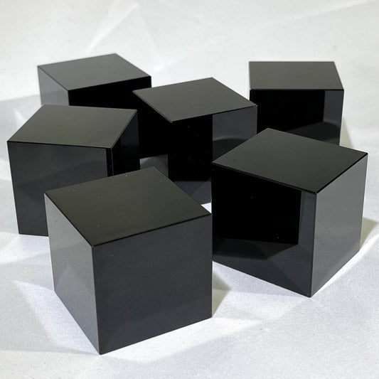 1.37' Black Obsidian Cube