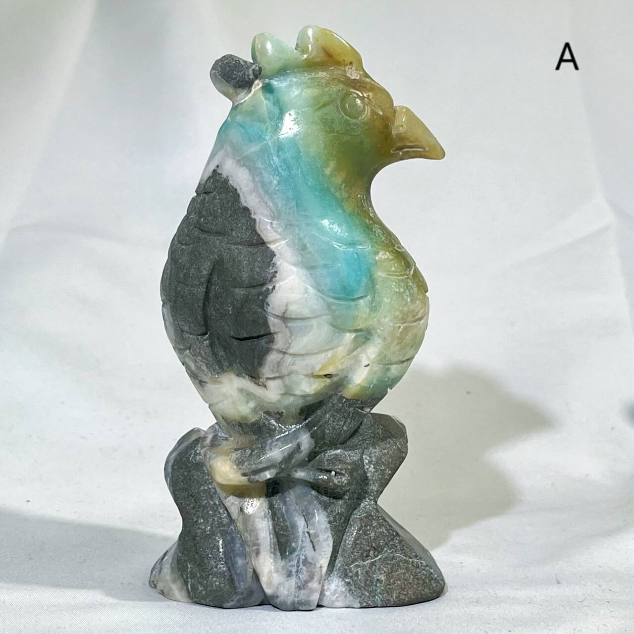 5' Sky Blue Amazonite Parrot Carving Wholesale Crystal