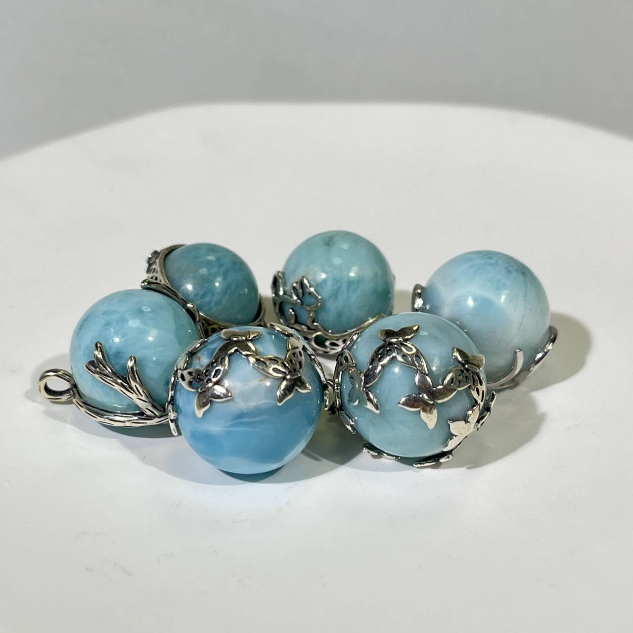 16-18mm Larimar Ball S925 Pendant
