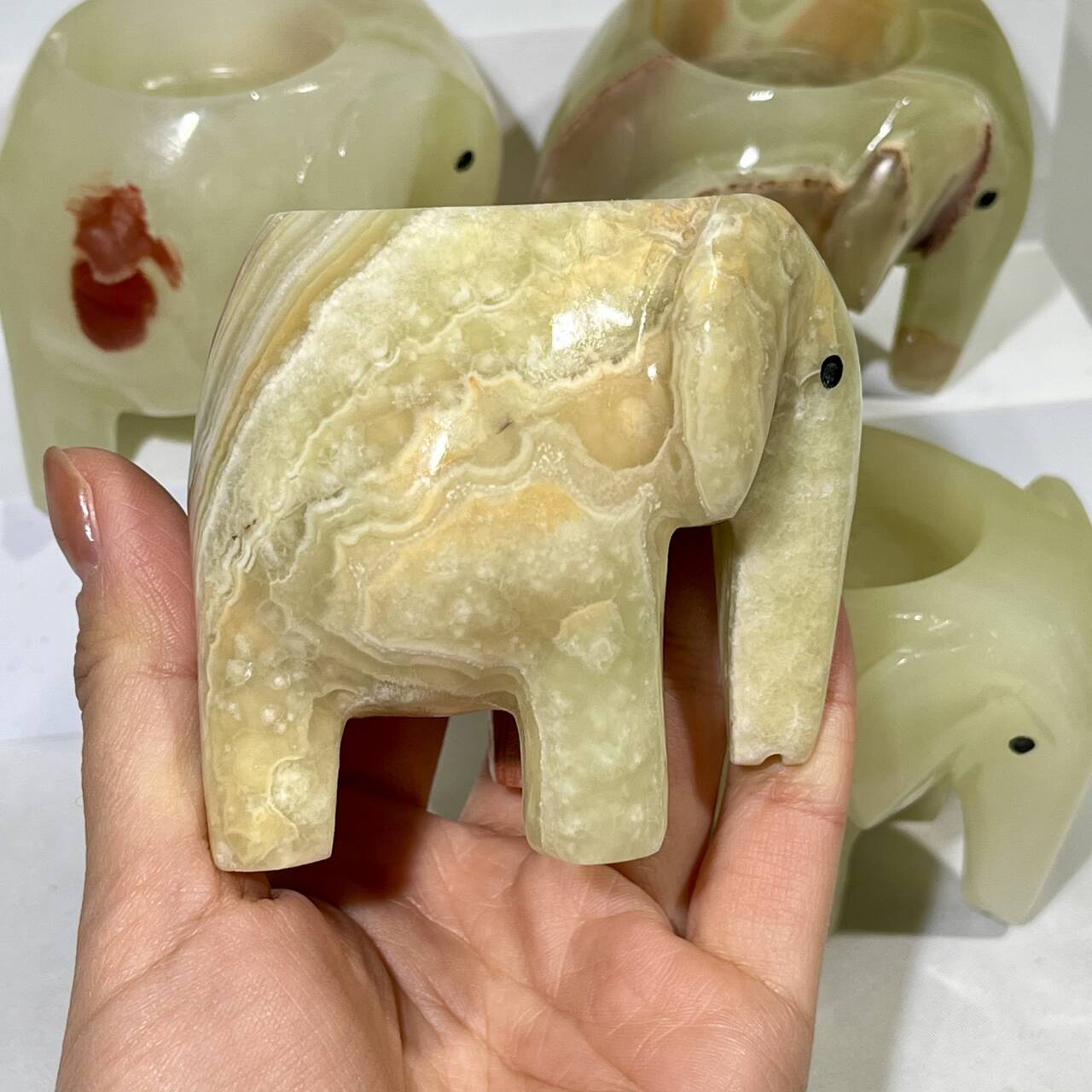 2’ Afghan jade Elephant Carving