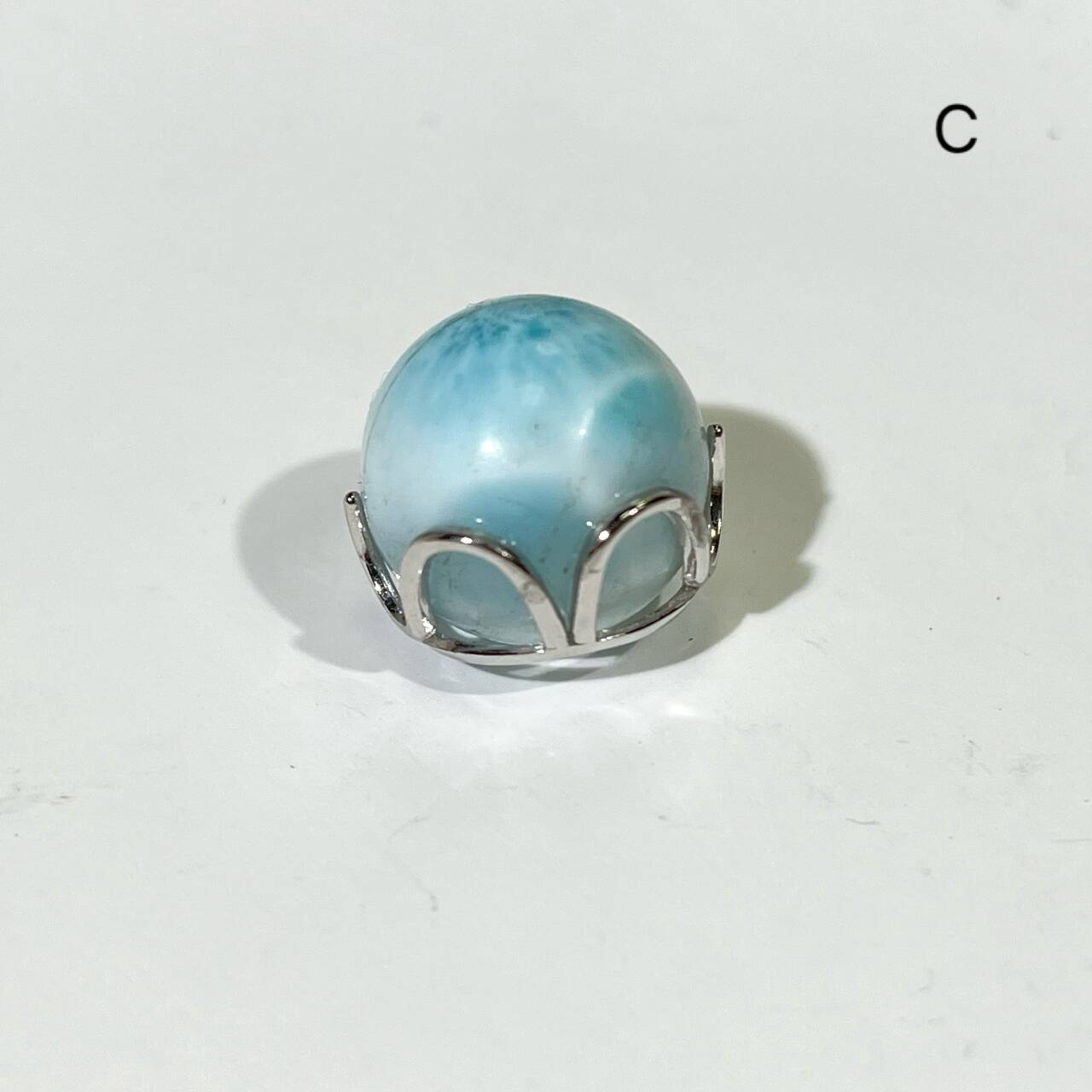 16-18mm Larimar Ball S925 Pendant