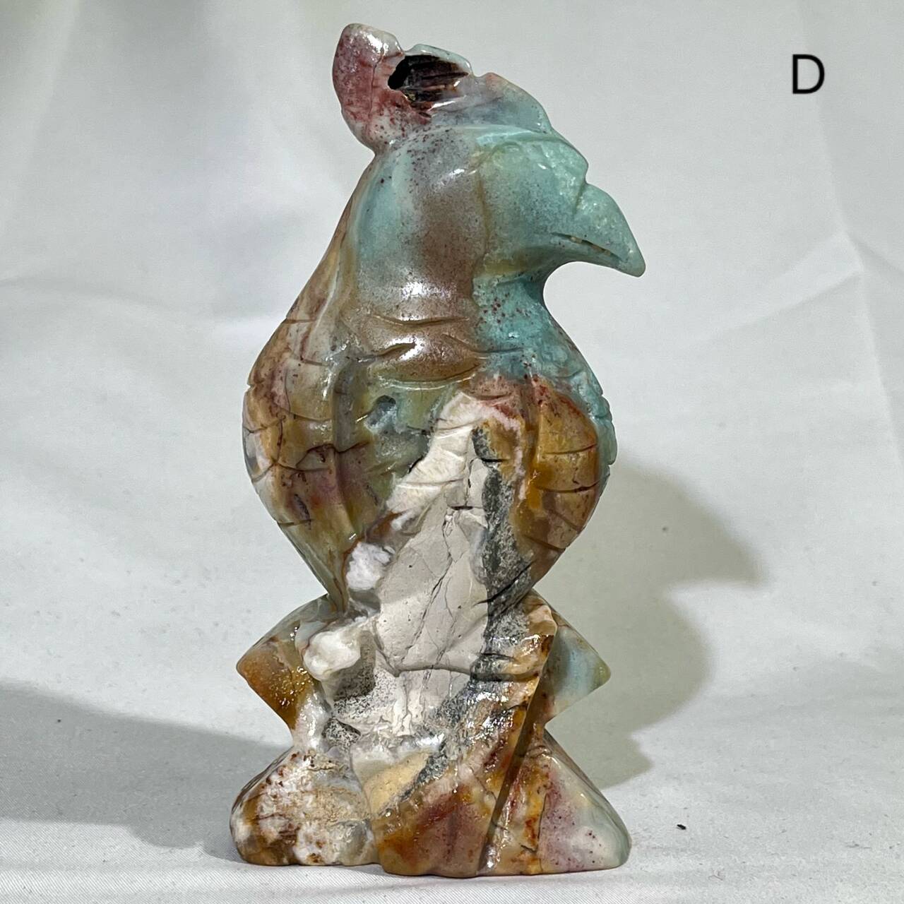 5' Sky Blue Amazonite Parrot Carving Wholesale Crystal