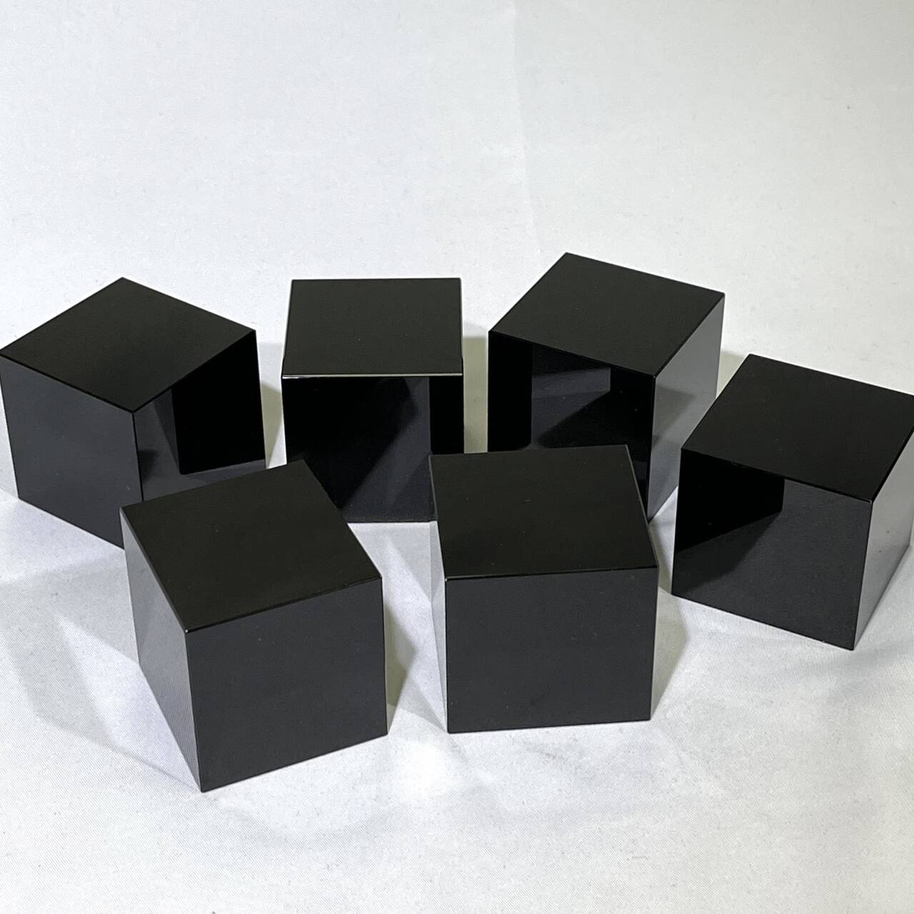 1.37' Black Obsidian Cube