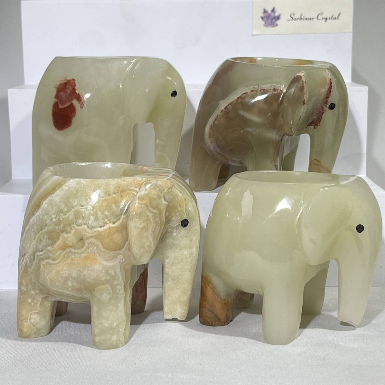 2’ Afghan jade Elephant Carving