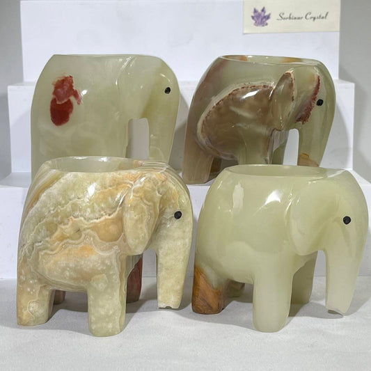 2’ Afghan jade Elephant Carving