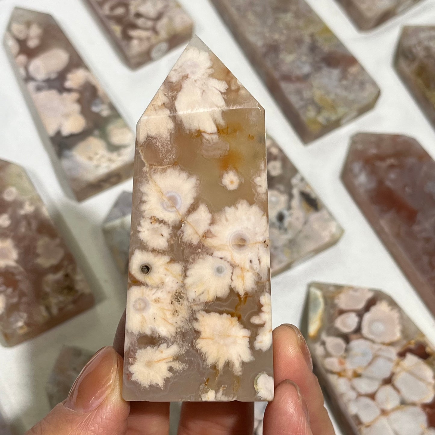 Flower/Sakura Agate Tower Wholesale Point