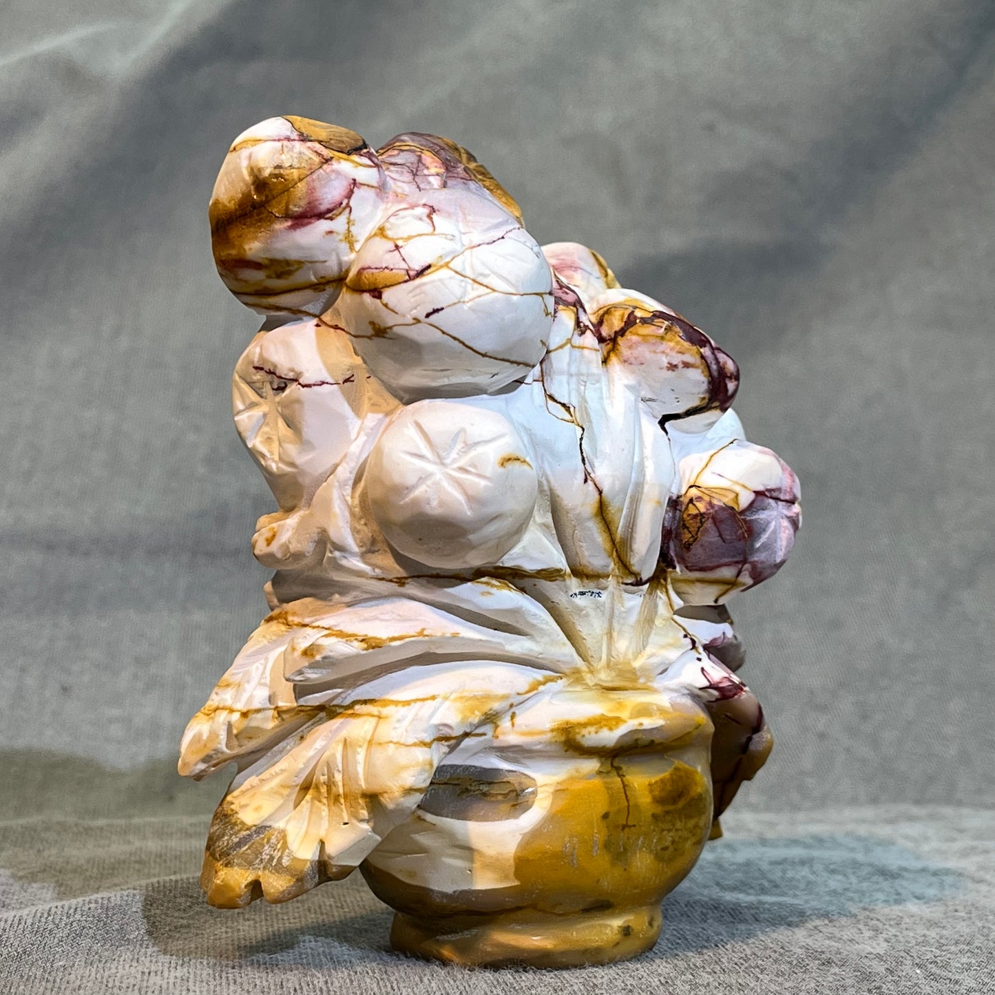 Mookaite Flower Carving