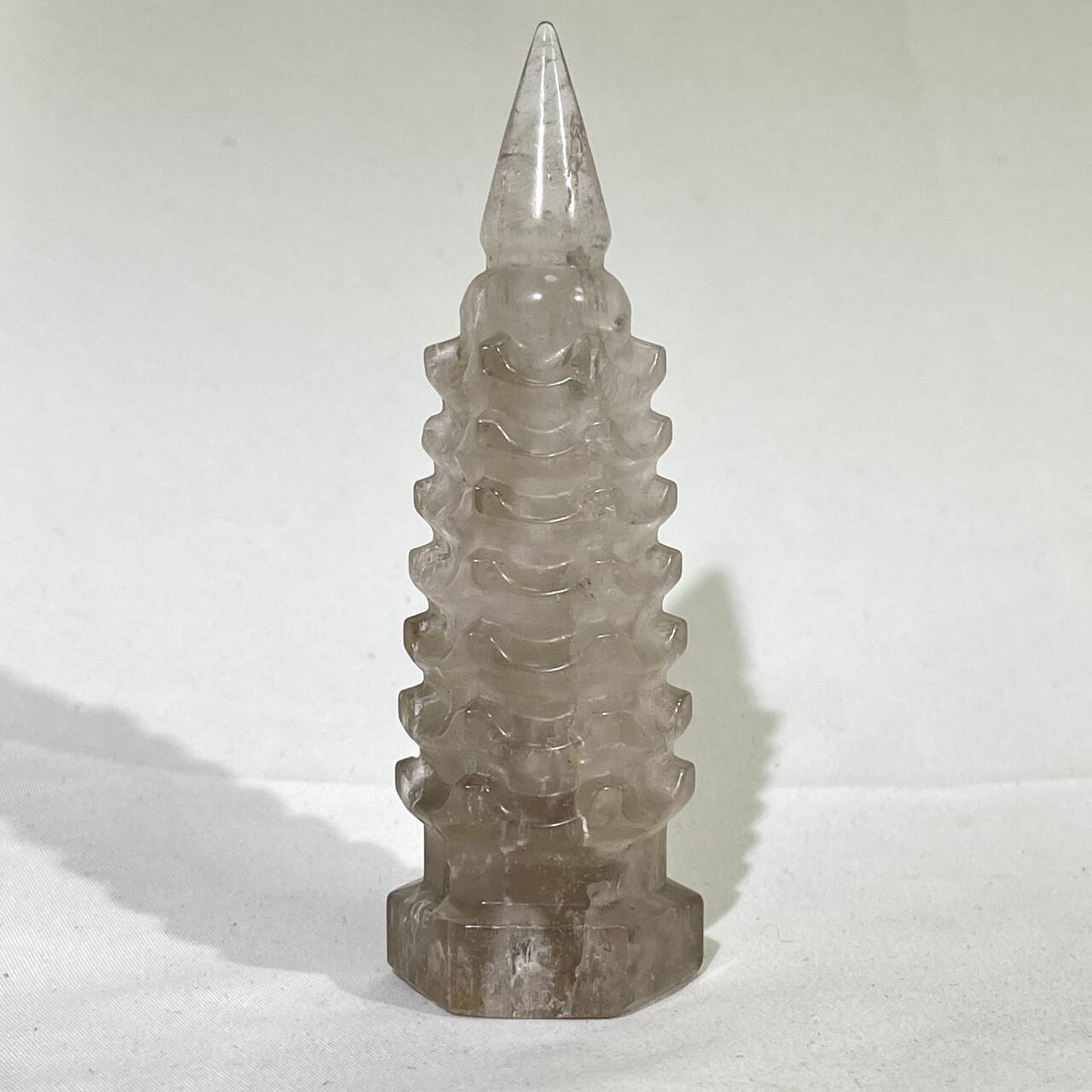 Smoky Quartz Wenchang Pagoda Carving