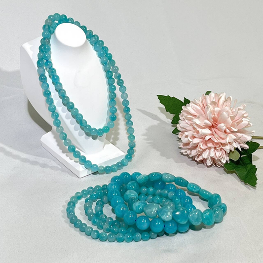Amazonite High Quality 3-loop Bracelet,Necklace/Bead