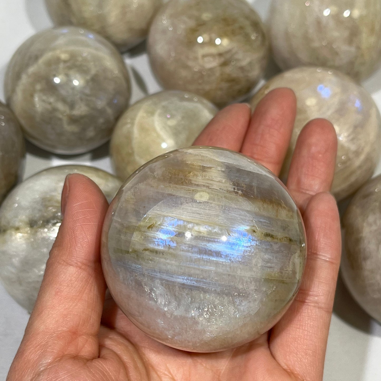 Peach Moon Stone Sphere Wholesale Sphere