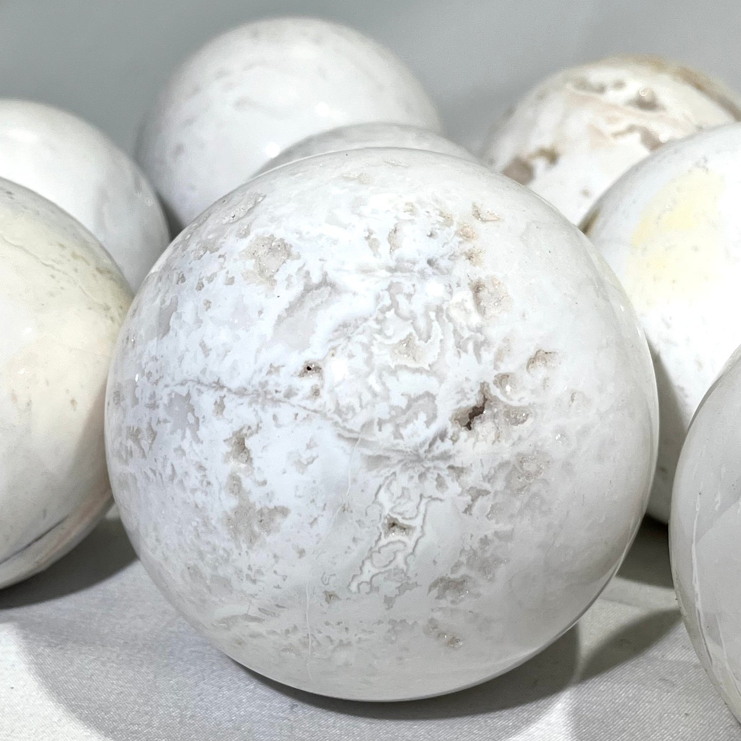 White Agate Sphere Wholesale Sphere
