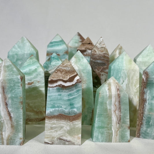 Caribbean Calcite Points Wholesale Tower