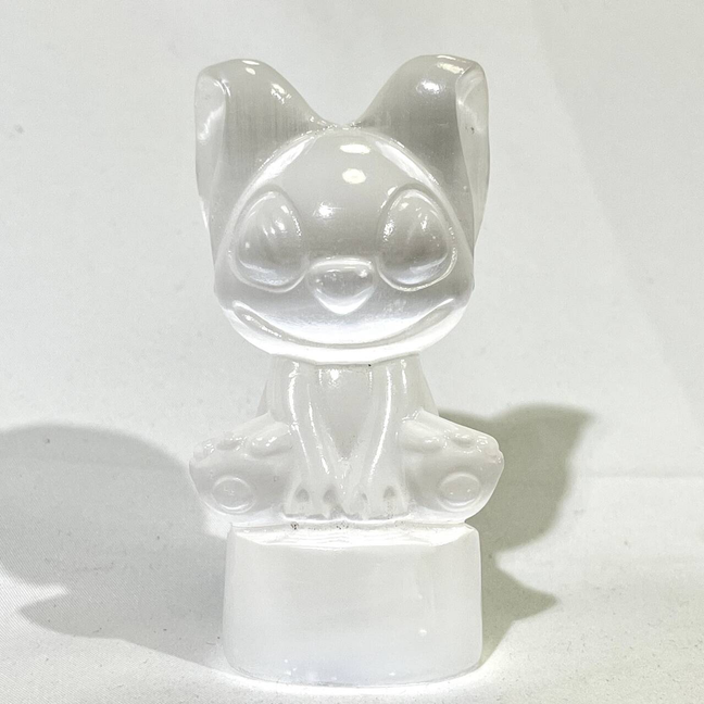 Selenite Heart,Cat,Stitch,Melody Carving