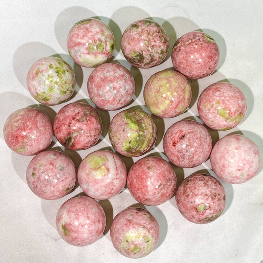 Green and Pink Touramline Sphere