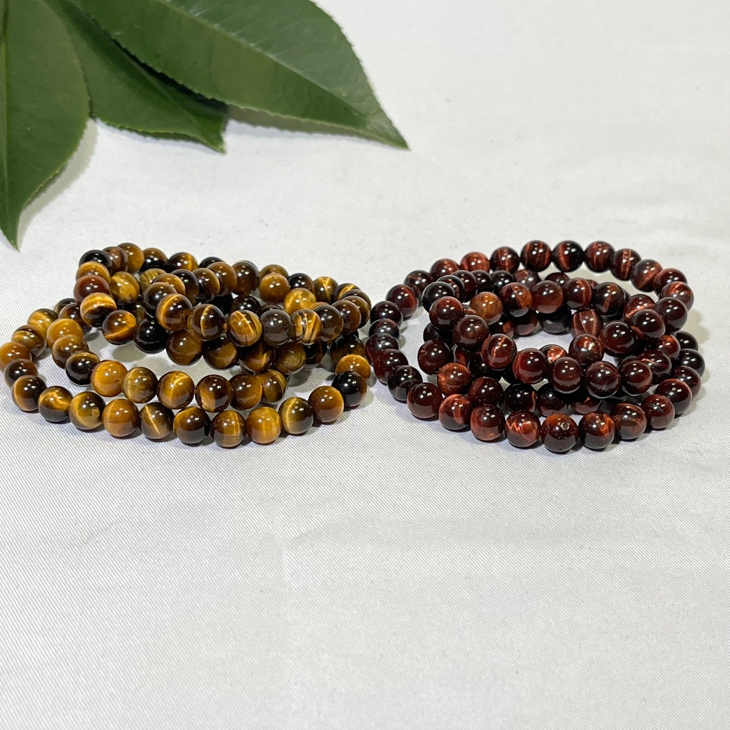 6mm Red Tiger Eye and Yellow Tiger Eye Bracelet/Neckalce/Bead