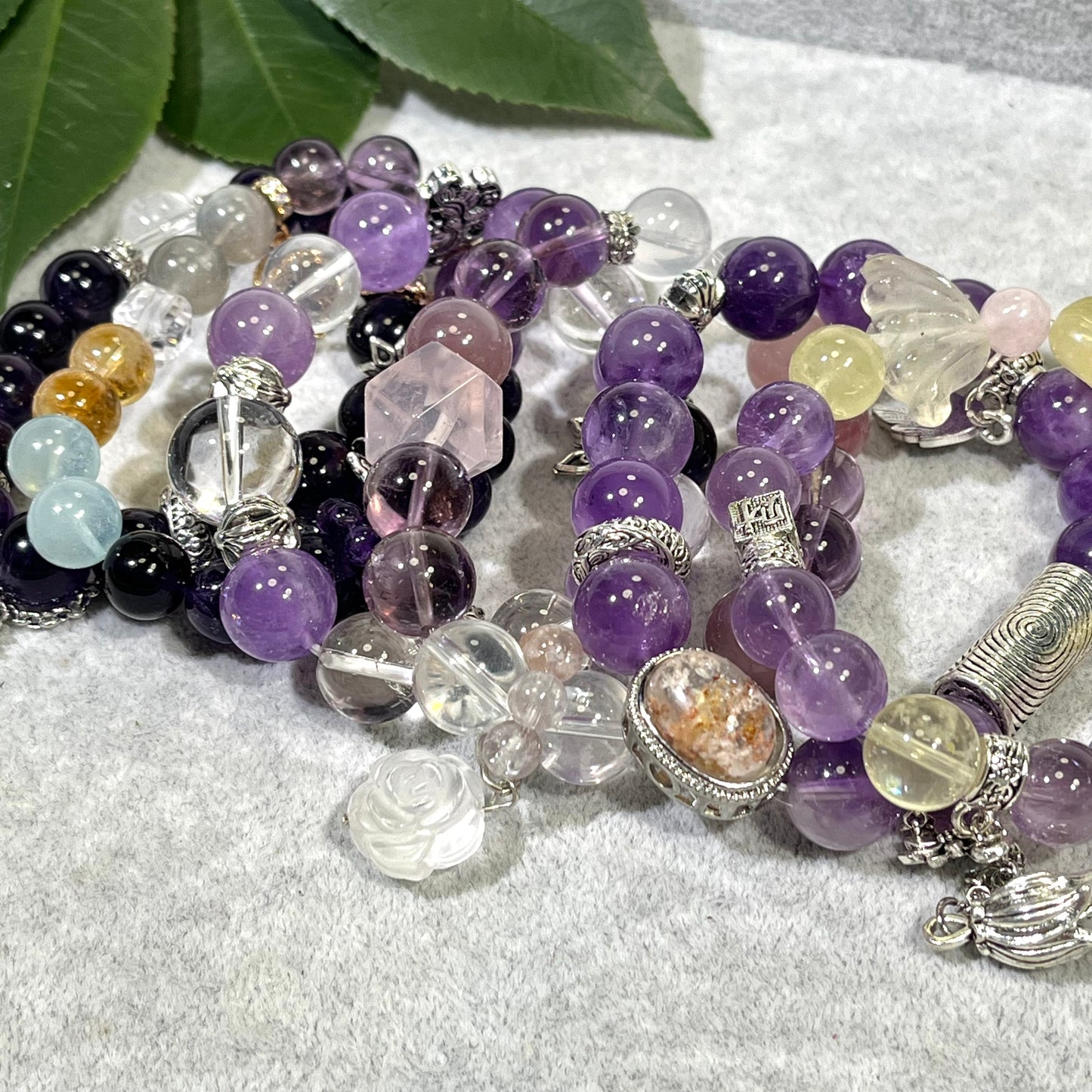 10-12mm Amethyst Design Style Bracelet