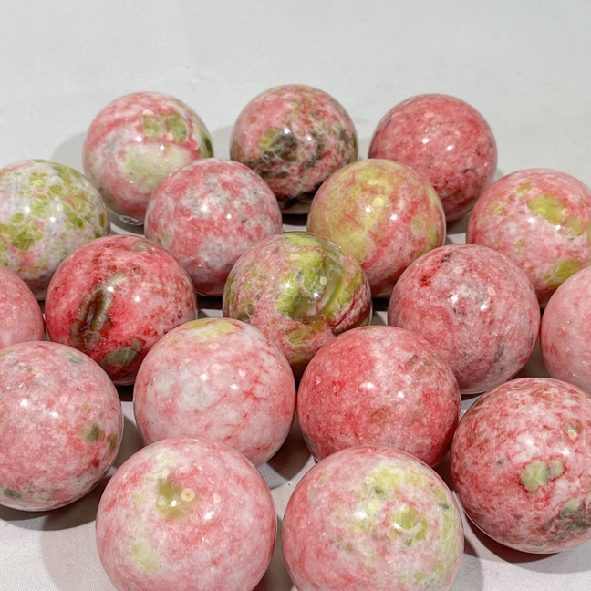 Green and Pink Touramline Sphere