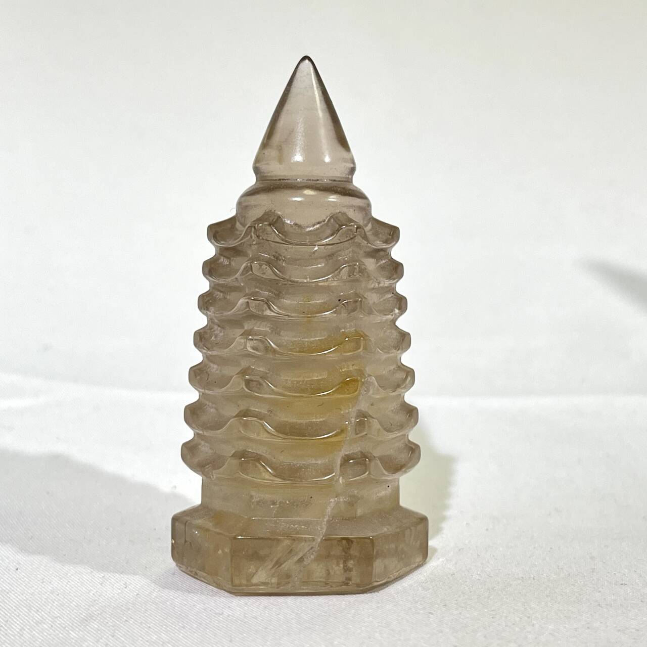 Smoky Quartz Wenchang Pagoda Carving